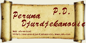 Peruna Đurđekanović vizit kartica